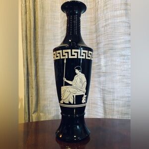 Vintage Jim Beam collectible black glass whiskey decanter